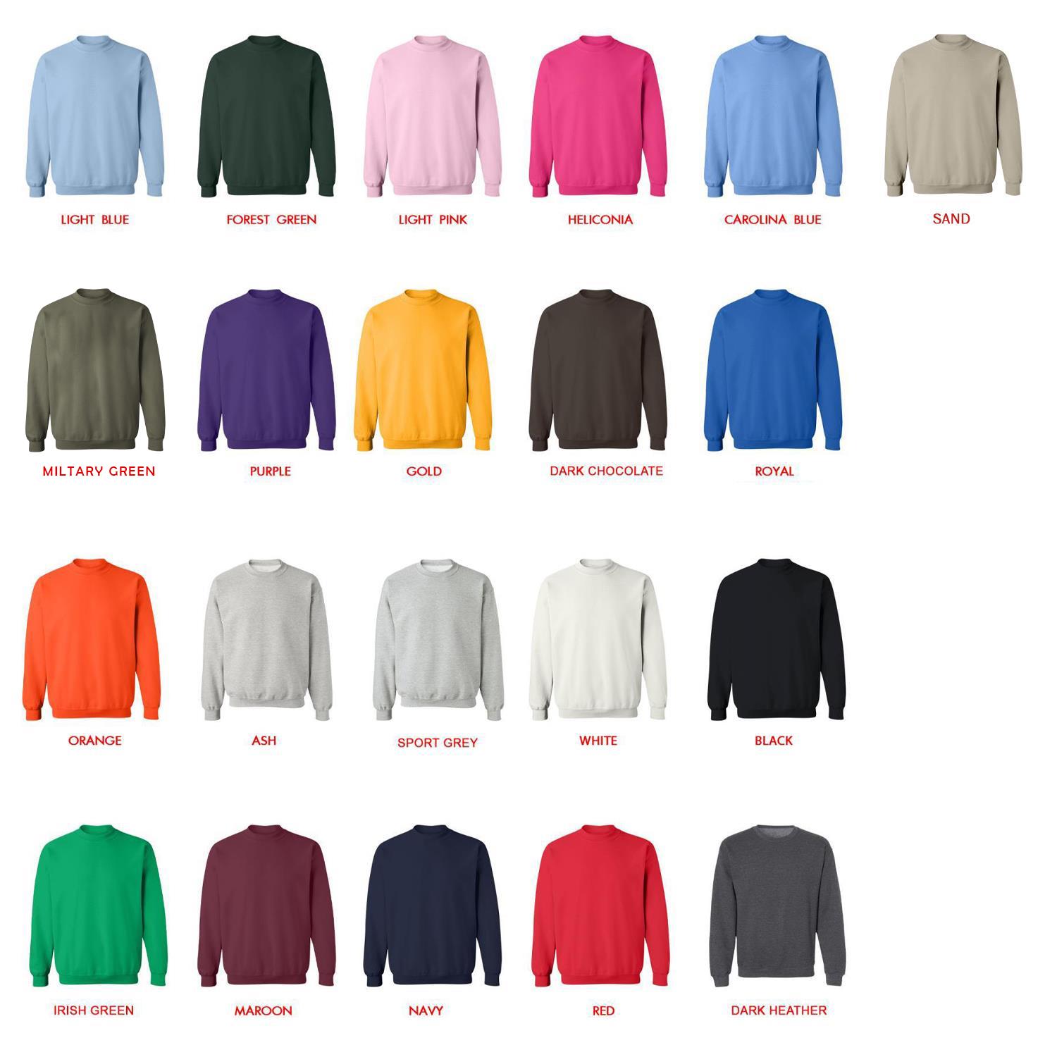 sweatshirt color chart - Grimes Store