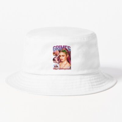 Grimes Vintage 90'S Bootleg Style Bucket Hat Official Grimes Merch