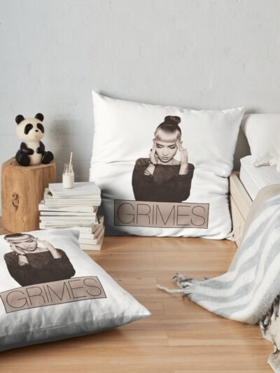 Grimes Fitted Lover Gifts Throw Pillow Official Grimes Merch