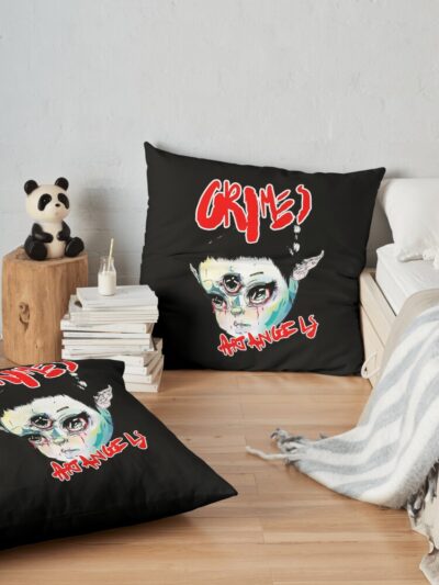 Art Angels By Grimes Lover Gifts Throw Pillow Official Grimes Merch