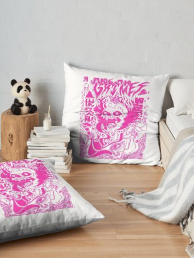 Grimes - Visions (Pink Aesthetic) Throw Pillow Official Grimes Merch