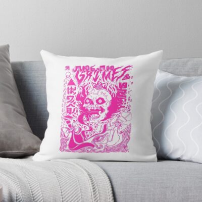 Grimes - Visions (Pink Aesthetic) Throw Pillow Official Grimes Merch