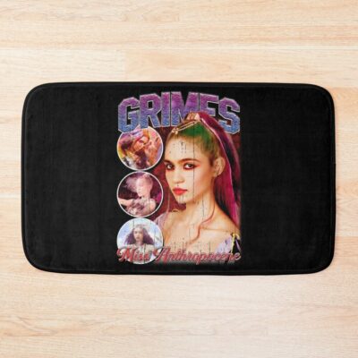 Grimes Vintage 90'S Bootleg Style Bath Mat Official Grimes Merch