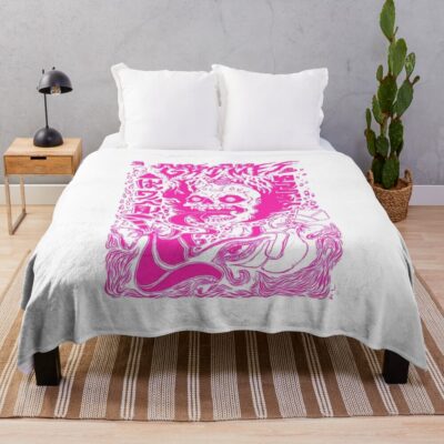 Grimes - Visions (Pink Aesthetic) Throw Blanket Official Grimes Merch