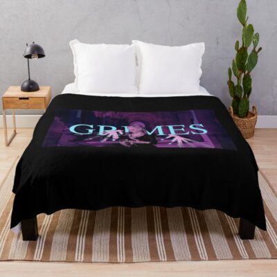 Grimes Metal Wings Throw Blanket Official Grimes Merch