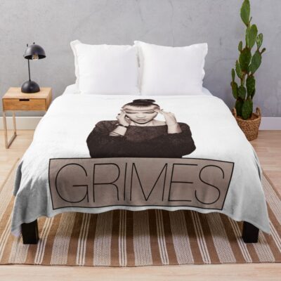 Grimes Fitted Lover Gifts Throw Blanket Official Grimes Merch